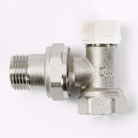 Вентиль обратный никелированный НВ UNI-FITT угловой 1/2