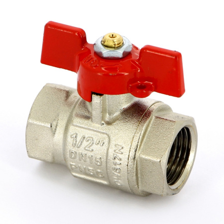 Кран шаровой ВВ 1/2 UNI-FITT полнопроходной бабочка