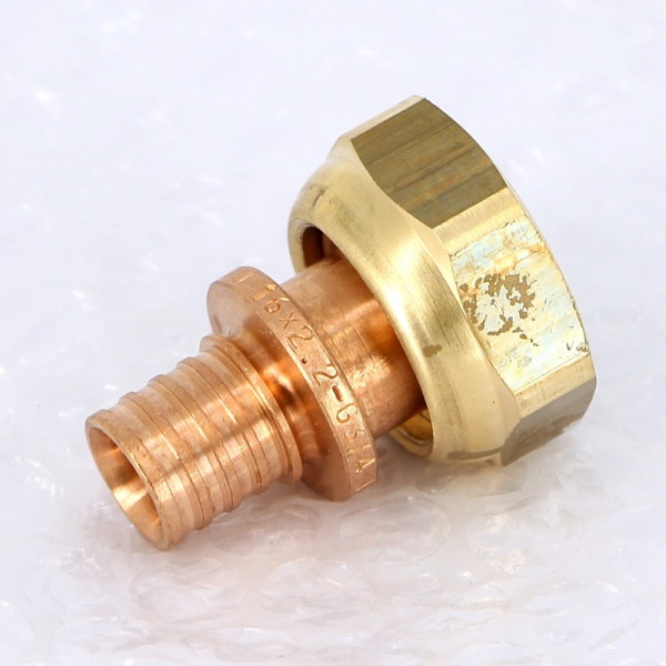 Муфта надвижная В с накидной гайкой бронзовая REHAU 16х3/4 RX