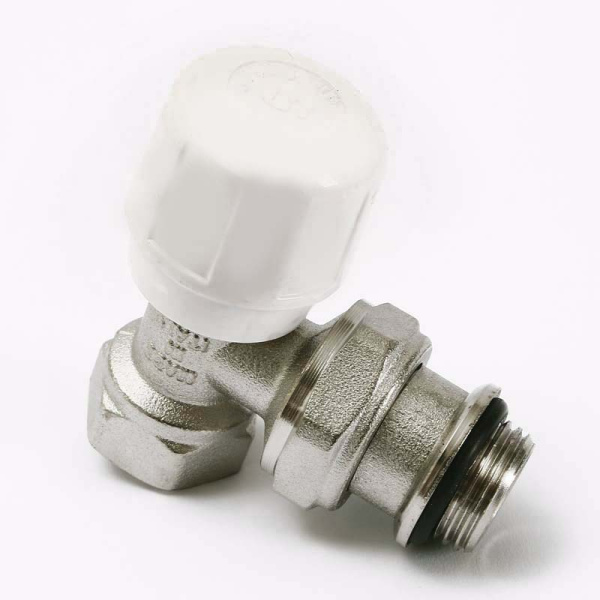 Вентиль ручной никелированный ВН UNI-FITT угловой быстрого монтажа 1/2