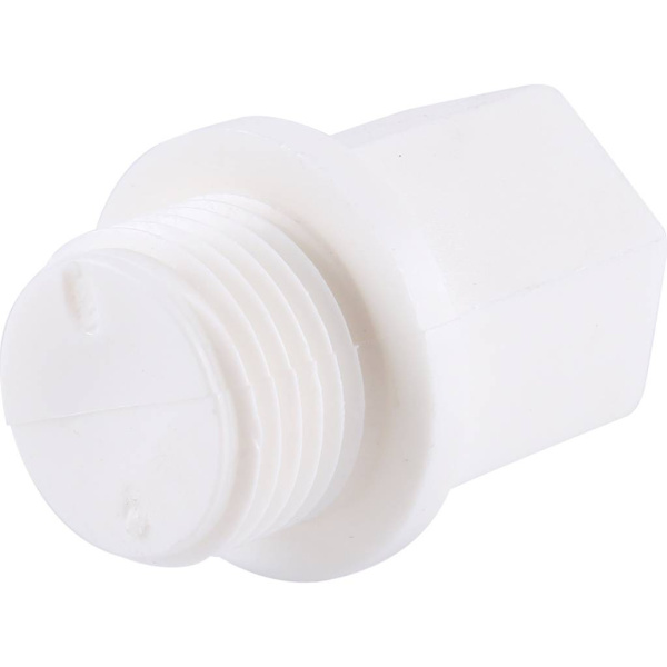 Kalde  d=20 Заглушка с резьбой для полипропиленовых труб под сварку (цвет белый)
