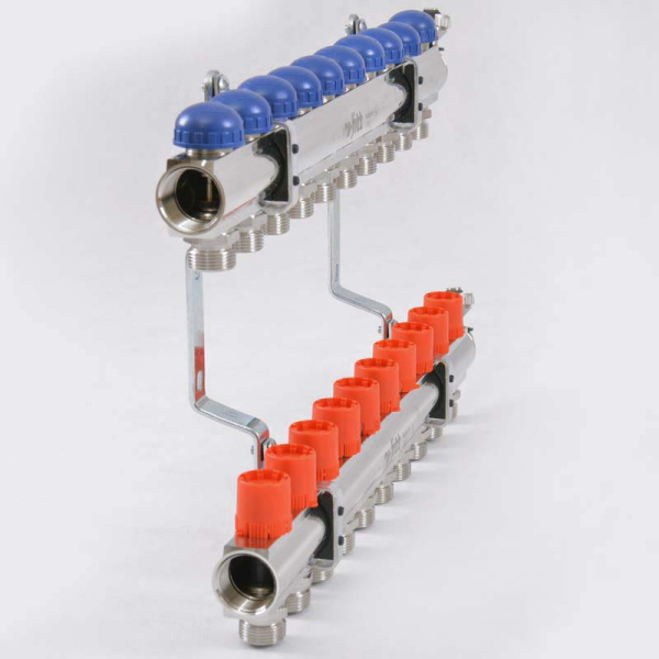 Коллекторная группа с балансировочными и термостатическими вентилями UNI-FITT 1x3/4ЕК 10 выходов Коллекторная группа с балансировочными и термостатическими вентилями UNI-FITT 1x3/4ЕК 10 выходов