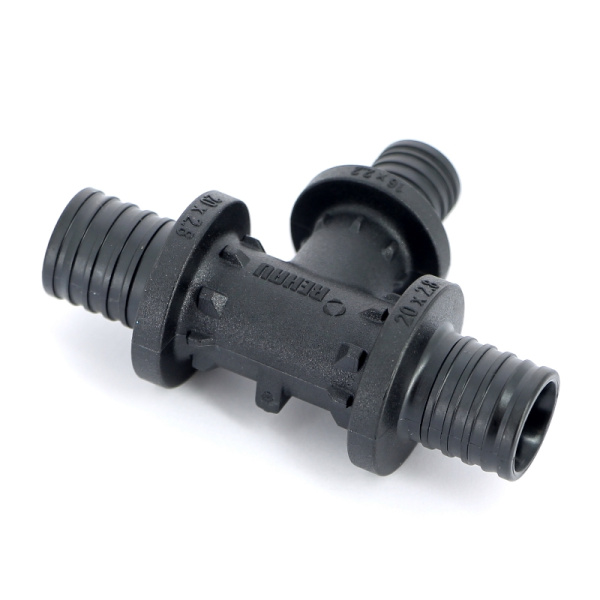 Тройник редукционный надвижной пластиковый REHAU 20х16х20