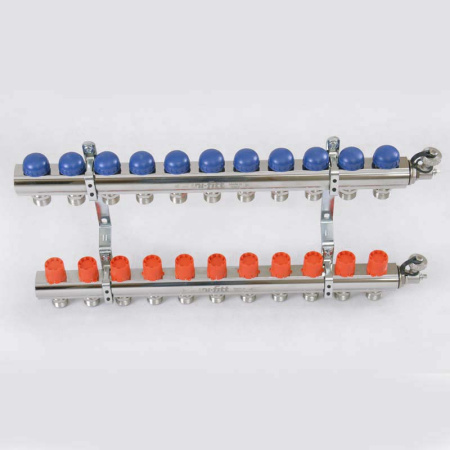 Коллекторная группа с балансировочными и термостатическими вентилями UNI-FITT 1x3/4ЕК 11 выходов