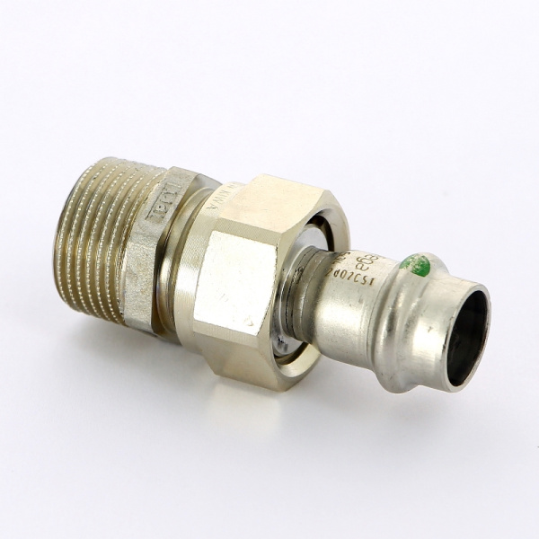 Муфта разъёмная пресс-Н с плоской прокладкой нержавеющая сталь Sanpress Inox VIEGA 15x3/4