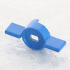 Ручка бабочка для крана Uni-Fitt с накидной гайкой 3/4 - 1 синяя