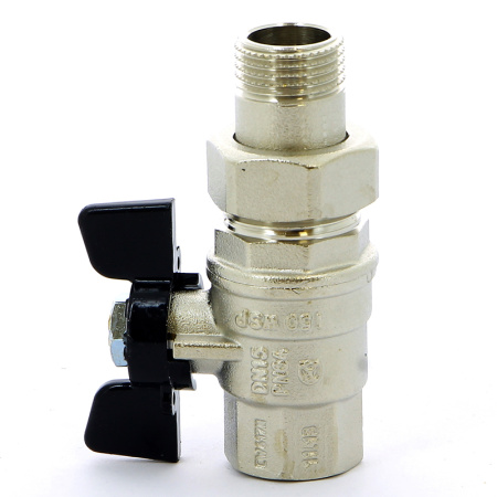 Кран шаровой Oregon Bugatti НВ с разъемным соединением бабочка 1/2