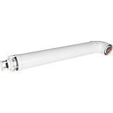 ROMMER RCA-6010-240900 Комплект дымохода СТАНДАРТ 60/100 - 900мм (Bosch, Buderus, Navien S/C/E, Baxi ECO Nova/Classic,   Baltur, Fondital  ) в комплекте фланец