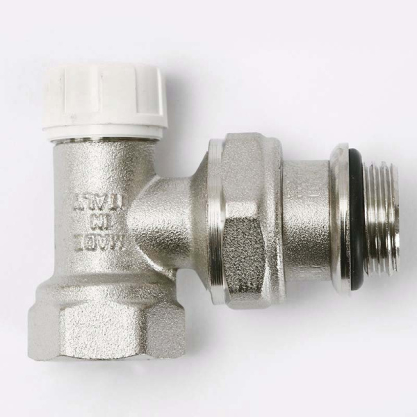 Вентиль обратный никелированный НВ UNI-FITT угловой быстрого монтажа 1/2