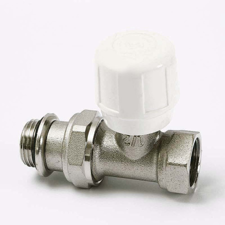 Вентиль ручной никелированный НВ UNI-FITT быстрого монтажа 1/2с разъёмным соединением