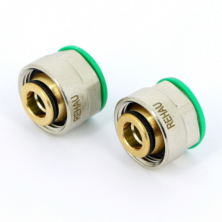 Соединитель обжим-В никелированный для трубы RAUTITAN stabil REHAU 3/4х20(2,9)