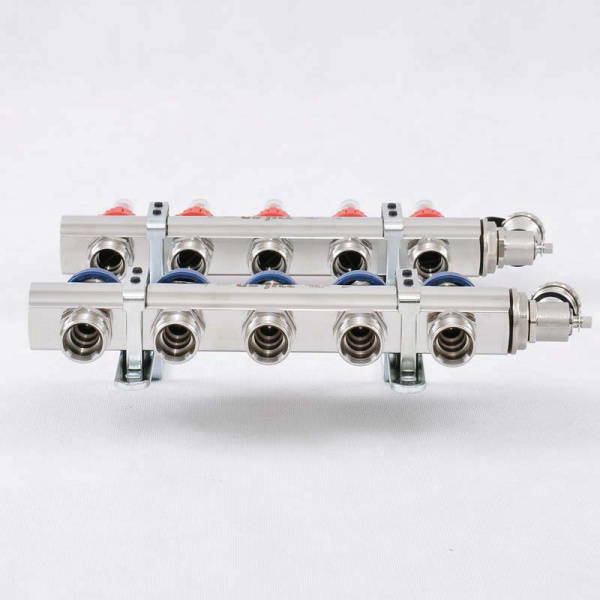 Коллекторная группа с расходомерами и термостатическими вентилями UNI-FITT 1x3/4ЕК 5 выходов Коллекторная группа с расходомерами и термостатическими вентилями UNI-FITT 1x3/4ЕК 5 выходов