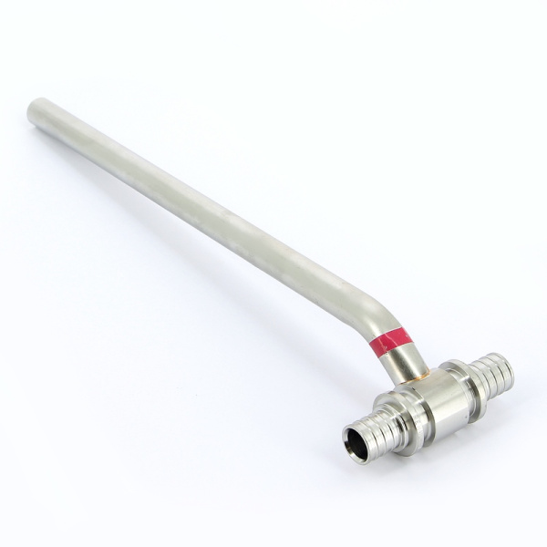 Тройник Rehau с трубкой 20х250 для подкл радиатора нерж надвиж