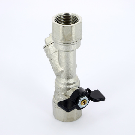 Кран шаровой ВВ с фильтром INDIANA бабочка BUGATTI 3/4