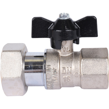 STOUT  Кран шаровой с накидной гайкой, ВР/накидная гайка, ручка бабочка 3/4x1