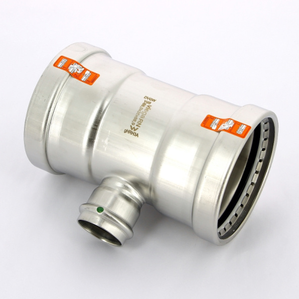 Тройник пресс нержавеющая сталь Sanpress Inox VIEGA 89x35x89