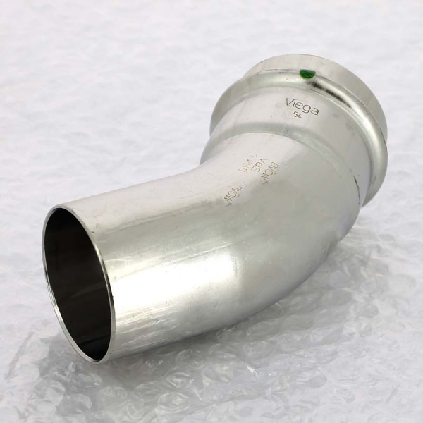 Угол-вставка пресс 45 град. нержавеющая сталь Sanpress Inox VIEGA 54