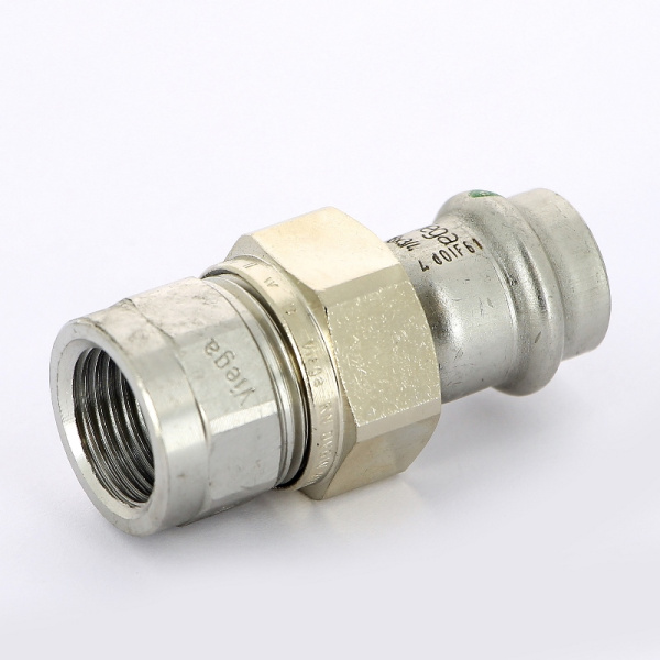 Муфта разъёмная пресс-В с плоской прокладкой нержавеющая сталь Sanpress Inox VIEGA 18x1/2