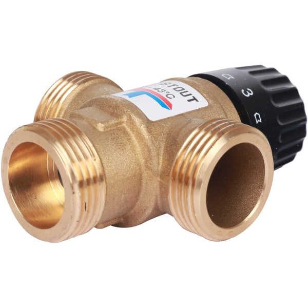 STOUT  Термостатический смесительный клапан для систем отопления и ГВС. G 1” M SVM-0120-254325