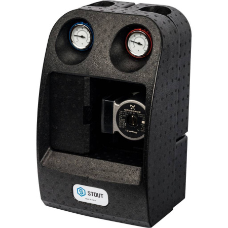 STOUT SDG-0001 Насосная группа с прямым контуром 1 1/4 с насосом Grundfos UPSO 32-65 в теплоизоляции DN 32