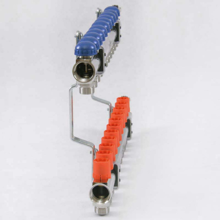 Коллекторная группа с балансировочными и термостатическими вентилями UNI-FITT 1x3/4ЕК 11 выходов