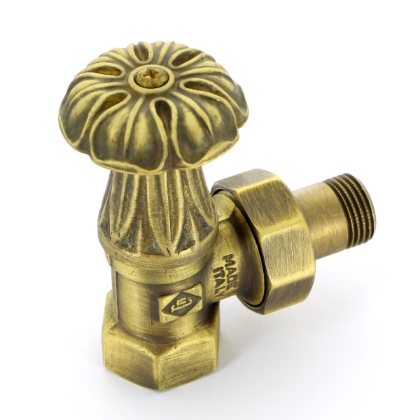 Вентиль ручной Carlo Poletti Artistic угловой НВ 1/2 цвет бронзовый