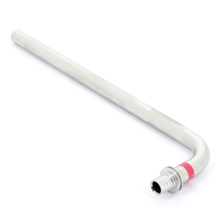 Угол с трубкой 500 мм из нержавеющей стали для подключения радиатора, REHAU 20x15