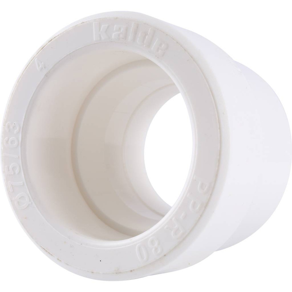 Kalde  75x63 Муфта переходная для полипропиленовых труб под сварку (цвет белый)