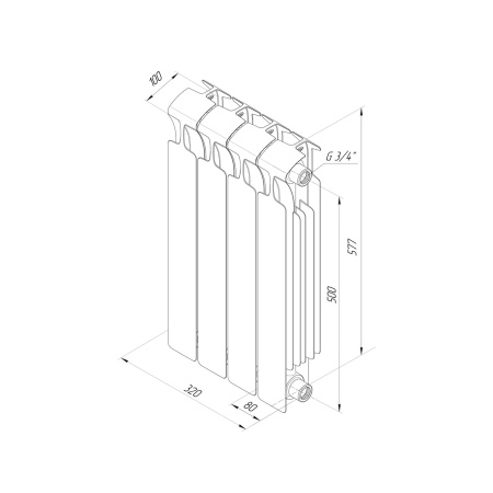 Rifar Monolit 500 4 секций