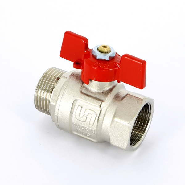 Кран шаровой НВ полнопроходной бабочка Uni-Fitt 1