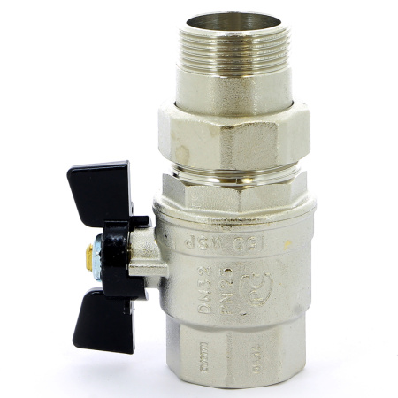 Кран шаровой Oregon Bugatti НВ с разъемным соединением бабочка 11/4