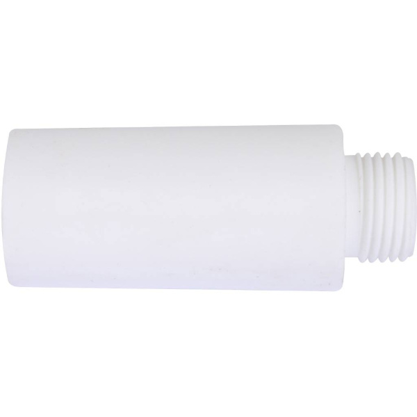 Kalde  d=20 Заглушка удлиненная с резьбой для полипропиленовых труб под сварку (цвет белый)