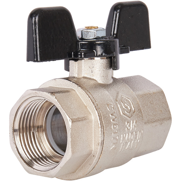 STOUT  Кран шаровой полнопроходной, ВР/ВР, ручка бабочка 3/4