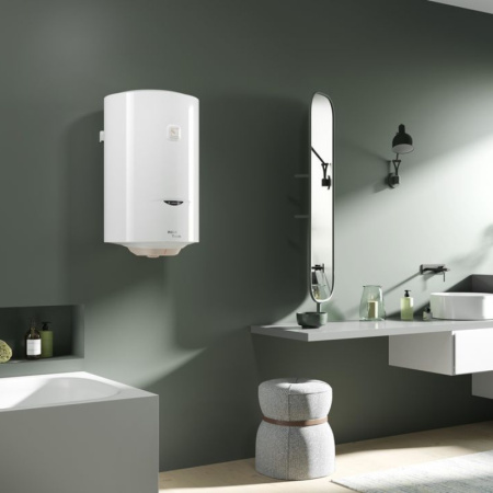 Водонагреватель электрический накопительный Ariston PRO1 R ABS 30л круглый узкий эмаль мех.упр-е