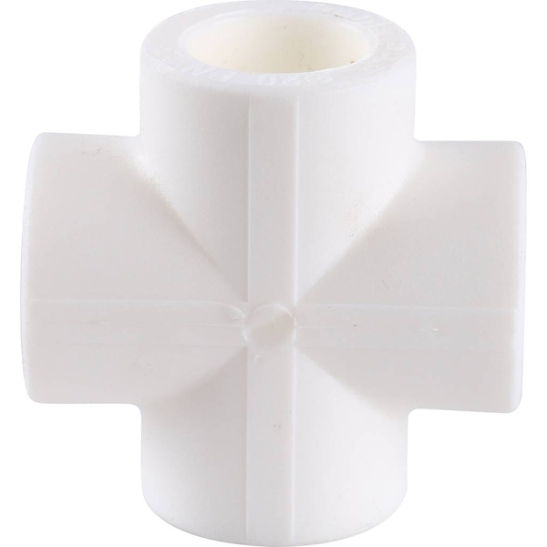 Kalde  d=20 Крестовина для полипропиленовых труб под сварку (цвет белый)