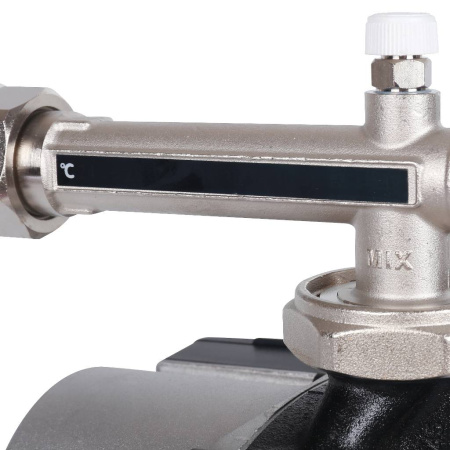 STOUT  Насосно-смесительный узел с термостатическим клапаном 20-43°C жидкокристаллическим термометром, с насосом UPSO 25-65, 130 mm