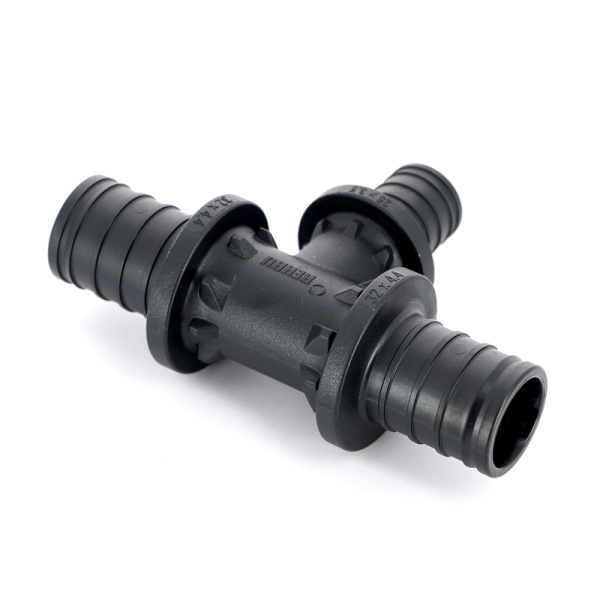 Тройник редукционный надвижной пластиковый REHAU 32x25x32