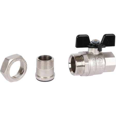 STOUT  Кран шаровой полнопроходной, ВР/НР, ручка бабочка 3/4, американка