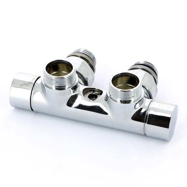 Узел ручной угловой Carlo Poletti с запорным клапаном V48100B цвет хром