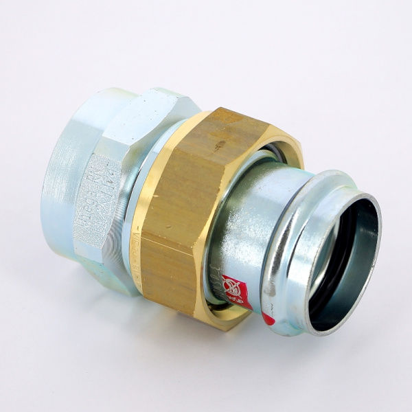 Муфта пресс-В с накидной гайкой и плоской прокладкой нелегир. сталь Prestabo VIEGA 28х11/4