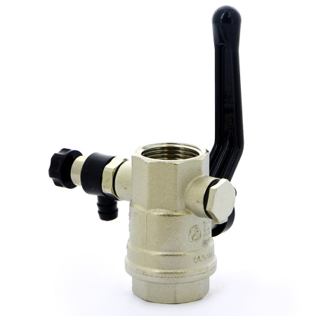 Кран шаровой Oregon Bugatti ВВ с заглушкой и дренажным вентилем рычаг 3/4