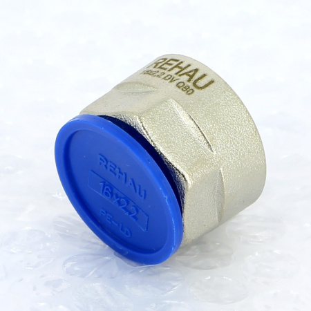 Соединитель обжим-В никелированный для трубы RAUTITAN flex/pink REHAU 16х2.2 ЕК