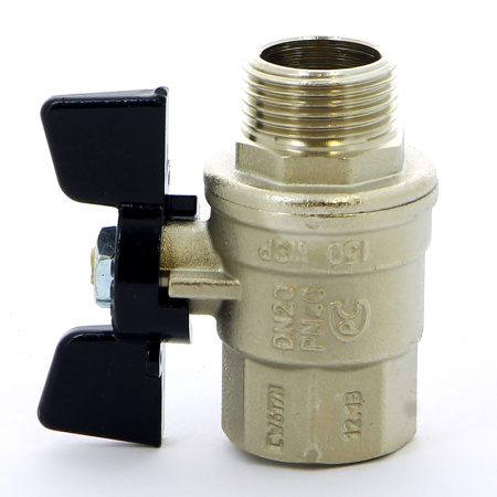 Кран шаровой Oregon Bugatti НВ бабочка 3/4