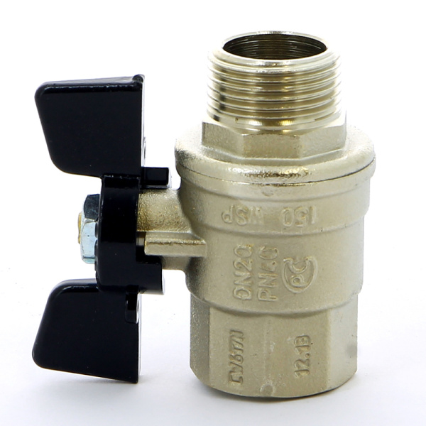 Кран шаровой Oregon Bugatti НВ бабочка 3/4