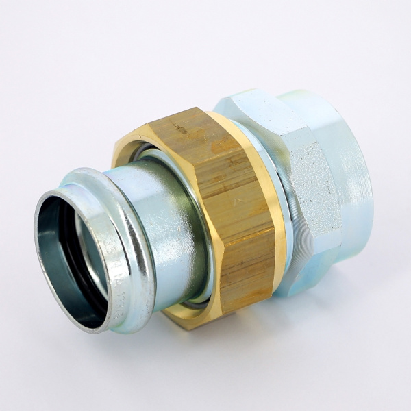 Муфта пресс-В с накидной гайкой и плоской прокладкой нелегир. сталь Prestabo VIEGA 28х11/4