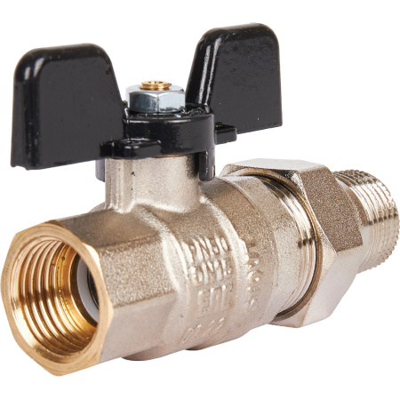 STOUT  Кран шаровой полнопроходной, ВР/НР, ручка бабочка 1/2, американка