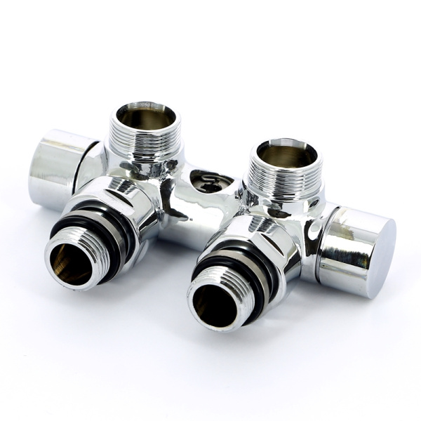 Узел ручной угловой Carlo Poletti с запорным клапаном V48100B цвет хром