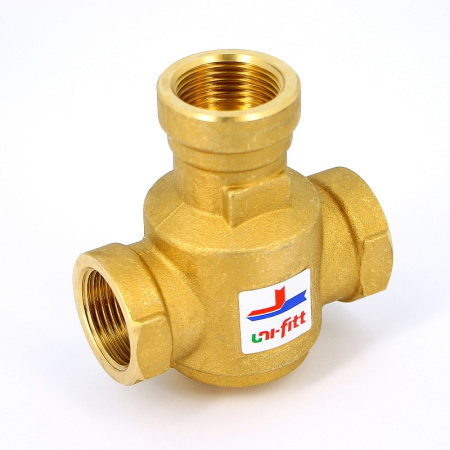 Клапан трехходовой термостатический 60˚С Uni-Fitt В 1 для напольных котлов боковое смешение Kvs 9