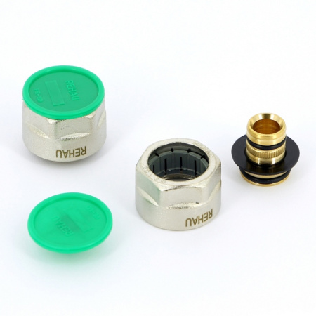 Соединитель обжим-В никелированный для трубы RAUTITAN stabil REHAU 3/4х20(2,9)