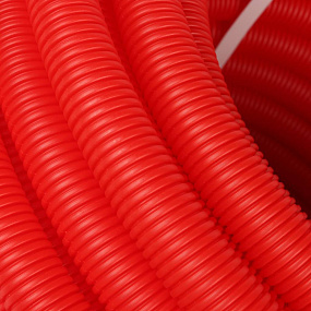 STOUT SPG-0002 Труба гофрированная ПНД, цвет красный, наружным диаметром 20 мм для труб диаметром 16 мм SPG-0002-502016